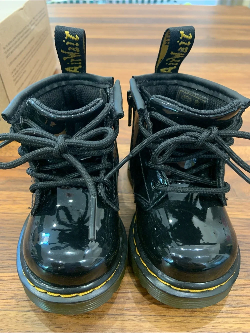 New in Box - Dr. Martens Infant 1460 Black Patent Boots Toddler Size 4